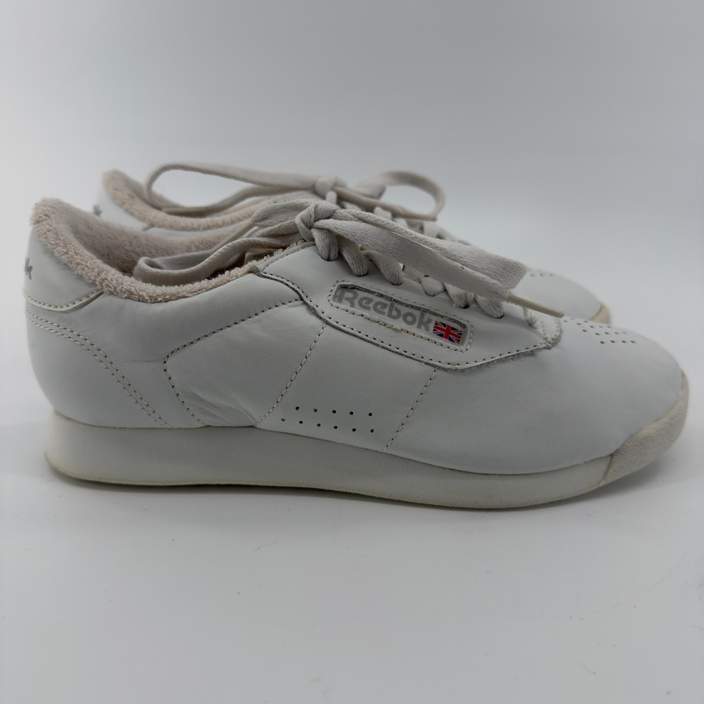 New no Tags Reebok Classic Princess Women White Leather Sneakers Size 6.5